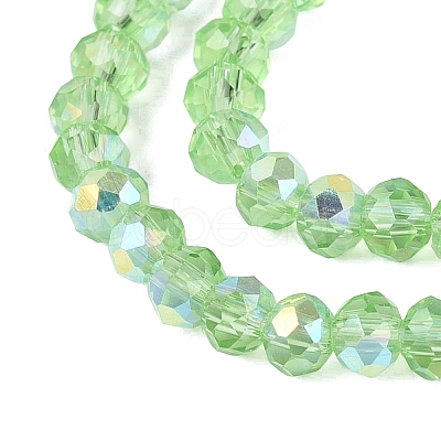 AB Color Plated Transparent Glass Rondelle Beads Strands EGLA-T029-4mm-10L-1