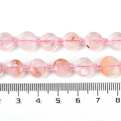 Natural Red Hematoid Quartz/Ferruginous Quartz Beads Strands G-C116-A17-01-1