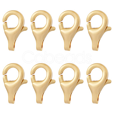 8Pcs Brass Lobster Claw Clasps KK-TA0002-68-1