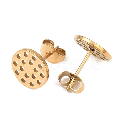 304 Stainless Steel Stud Earring Findings STAS-P434-06C-G-1