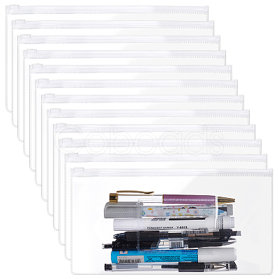 120Pcs A6 Transparent PVC Plastic Zip Top Zipper Seal File Bags ABAG-WA0001-04-1