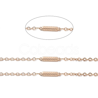 Ion Plating(IP) 304 Stainless Steel Rectangle Link Chains STAS-B041-09RG-1