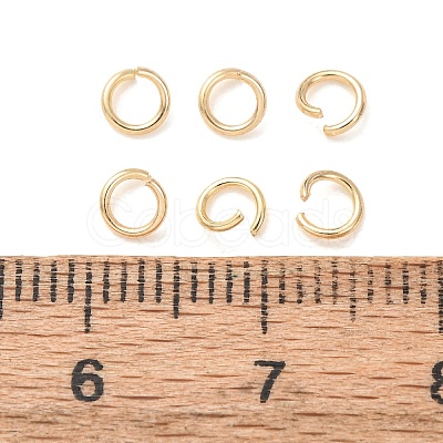 Brass Open Jump Rings KK-G604-08G-09-1