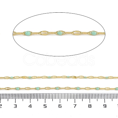 Rack Plating Brass Dapped Chains AJEW-Q153-02G-11-1