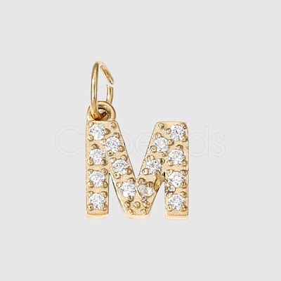 Stainless Steel Cubic Zirconia Pendants with Jump Rings FIND-PW0024-08M-1