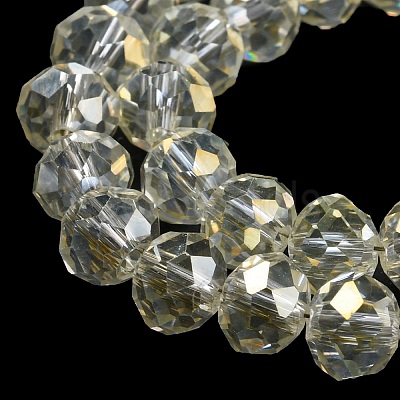 Electroplate Transparent Glass Beads Strands EGLA-A034-T4mm-T16-1