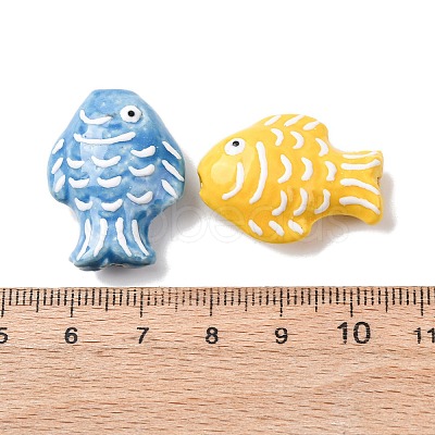 Handmade Porcelain Beads PORC-K010-08-1