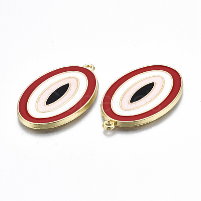 Eco-Friendly Alloy Enamel Pendants ENAM-Q438-008-NR-1