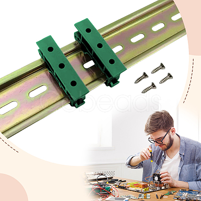 20 Pairs Plastic DIN Rail Mounting Bracket FIND-GA0007-27B-1