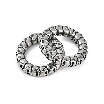 Skull Ring 316 Surgical Stainless Steel Hoop Nose Rings EJEW-G416-19B-AS-1