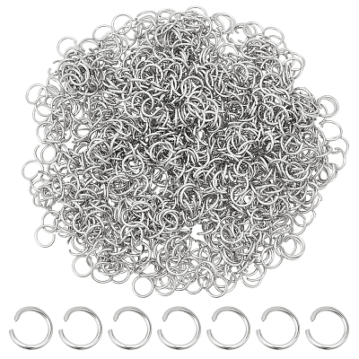 1000Pcs Tarnish Resistant 304 Stainless Steel Open Jump Rings STAS-LP0001-39P-04-1