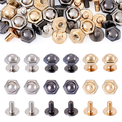 18 Sets 3 Colors Iron Screws FIND-TA0006-28B-1
