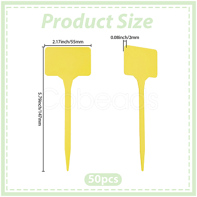 50Pcs Plastic Plant Labels FIND-SP0005-64B-1