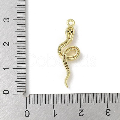 Brass Micro Pave Clear Cubic Zirconia Pendants KK-S505-03G-02-1