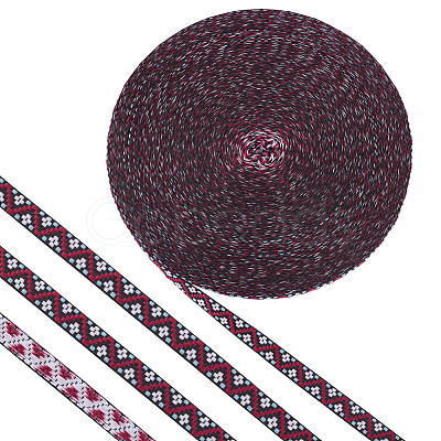 National Style Polyester Ribbons SRIB-WH0011-309B-1