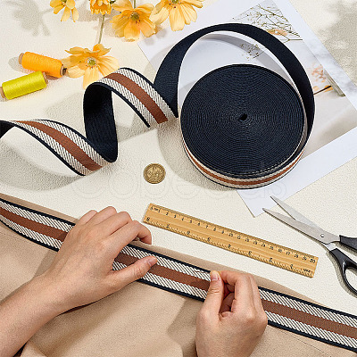 Polyester Grosgrain Ribbon OCOR-WH0105-091B-1