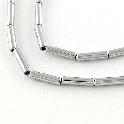 Electroplate Non-magnetic Synthetic Hematite Tube Bead Strands G-S203-10I-1