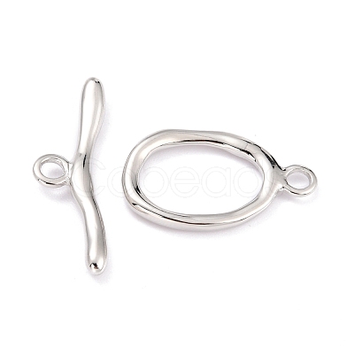 Rack Plating Brass Toggle Clasps KK-B036-06P-1