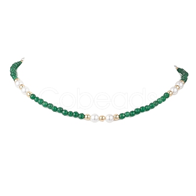 White Jade and Amethyst Necklaces NJEW-JN05340-1