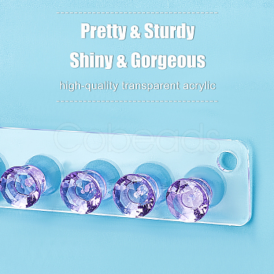 2Pcs 2 Colors Acrylic Jewelry Display Hanger Rack AJEW-PH0002-59-1