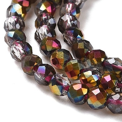 Transparent Electroplate Glass Beads Strands LS-GLAA-H021-01A-HP05-1