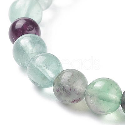 Natural Fluorite Stretch Bracelets BJEW-E373-8mm-10-1