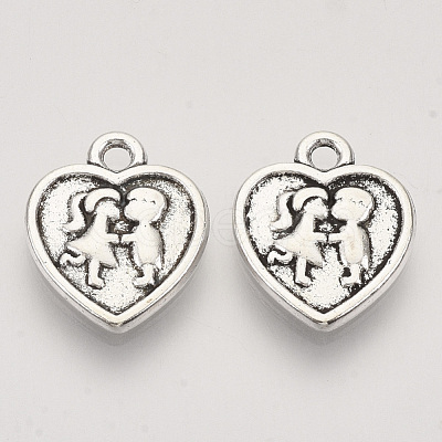 Tibetan Style Alloy Pendants TIBEP-T009-13AS-RS-1