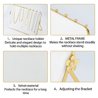 Rectangle Microfiber Jewelry Display Rack ODIS-WH0061-89-1