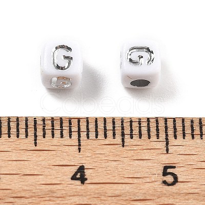 Opaque Acrylic Beads OACR-D282-06G-1