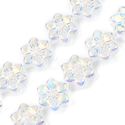 Electroplate Glass Beads Strands EGLA-P069-02A-AB-1