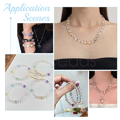 10Pcs 10 Colors Flat Elastic Crystal String Sets EW-UN0001-01-1