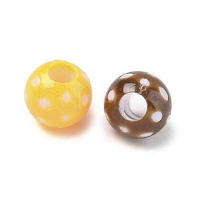 Opaque Acrylic European Beads OACR-D309-06-1