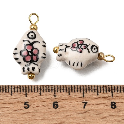 Handmade Porcelain Pendants PR-CBA0027-06G-02-1