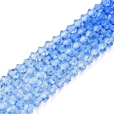 Gradient Color Baking Painted Glass Bead Strands DGLA-A039-T2mm-A020-1