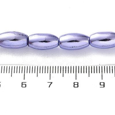 Electroplated Synthetic Non-magnetic Hematite Beads Strands G-C248-J01-8x12mm-1