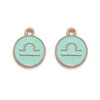 Alloy Enamel Pendants ENAM-S124-01A-15K-1