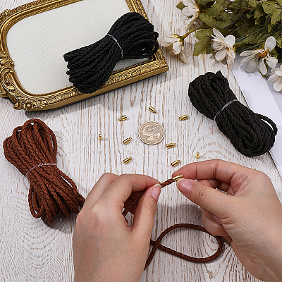 15M 3 Colors Braided Round Soft PU Imitation Leather Cords OCOR-CL0001-11C-1