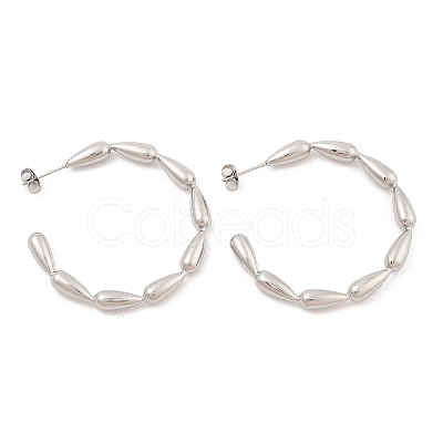 304 Stainless Steel Teardrop Stud Earrings for Women EJEW-C120-20P-1