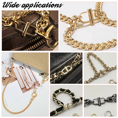 10Pcs Adjustable Zinc Alloy Clip Buckles for Bag Chain Strap FIND-UN0003-76-1