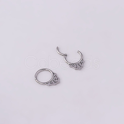 316L Stainless Steel Spider Web Hoop Nose Rings WG66A6F-01-1