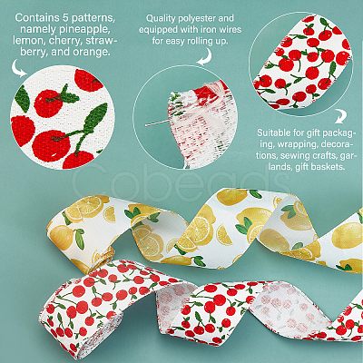 5 Colors Polyester Ribbon OCOR-NB0001-33-1