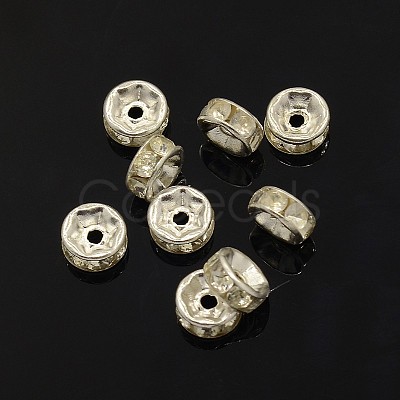 Brass Grade B Crystal Rhinestone Spacer Beads X-RSB036-B01-1