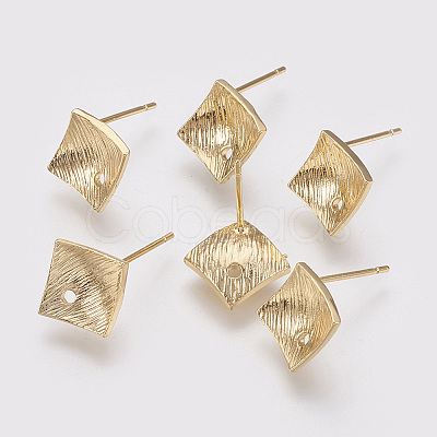 Brass Stud Earring Findings KK-R058-186G-1