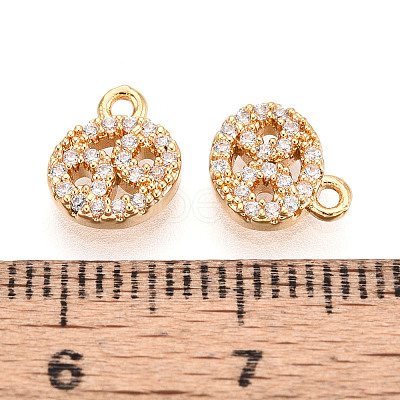 Brass Micro Pave Cubic Zirconia Charms KK-N263-148F-G-1