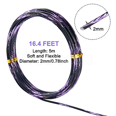 Textured Round Aluminum Craft Wire AW-BC0003-21C-1