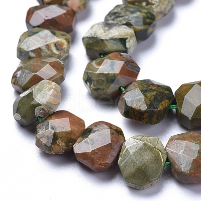 Natural Rhyolite Jasper Beads Strands G-L505-20-1