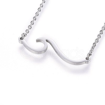 304 Stainless Steel Pendant Necklaces NJEW-H491-17-1