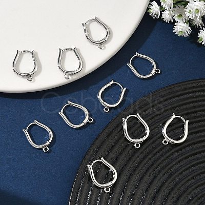 SHEGRACE Brass Hoop Earrings Findings XGR0157P-87P-1