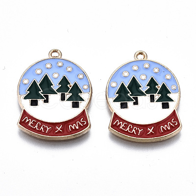 Eco-Friendly Alloy Enamel Pendants ENAM-Q437-065-NR-1