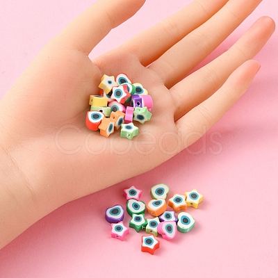 210Pcs 14 Style Handmade Polymer Clay Beads CLAY-YW0001-61-1